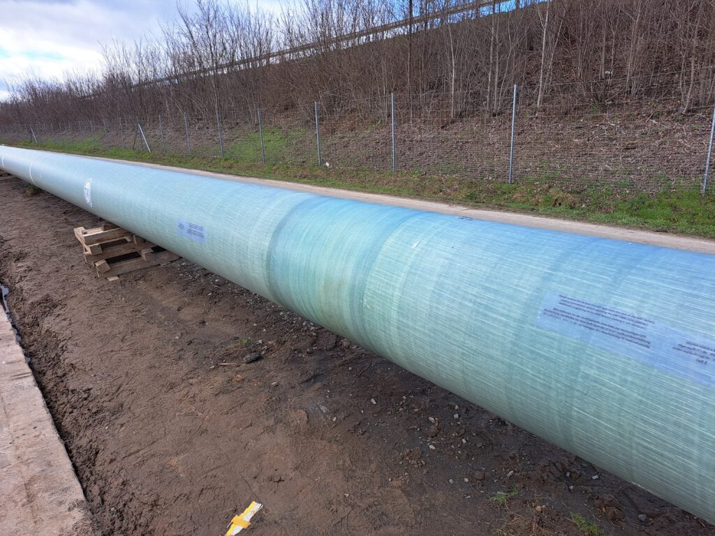 TDC International's field joint coating product applied on a TDC line pipe protected pipeline for trenchless installation